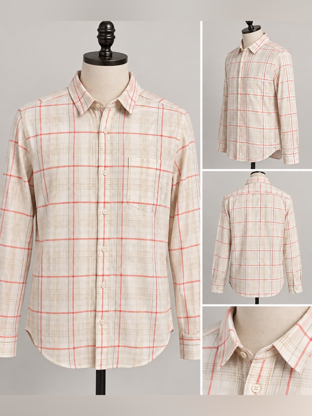Lucky Brand Men’s M Plaid Button Down Shirt NWT